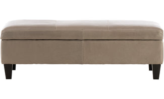 Medium Leather Storage Ottoman 16